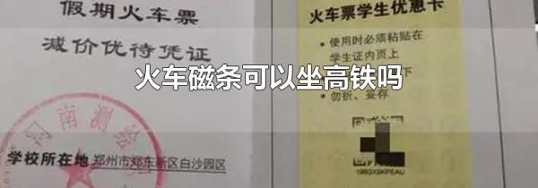 火车磁条可以坐高铁吗