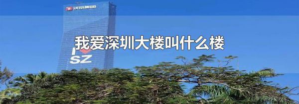 我爱深圳大楼叫什么楼