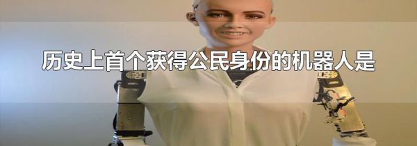 历史上首个获得公民身份的机器人是
