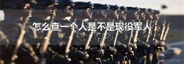 怎么查一个人是不是现役军人