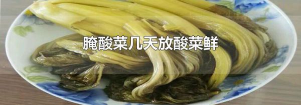 腌酸菜几天放酸菜鲜