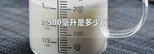 500毫升是多少斤
