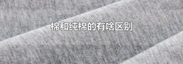 棉和纯棉的有啥区别