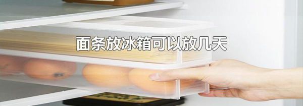 面条放冰箱可以放几天