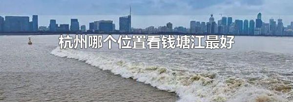 杭州哪个位置看钱塘江最好