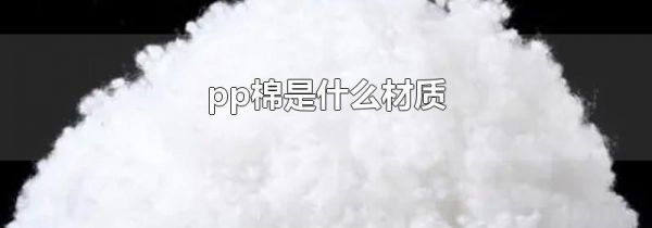 pp棉是什么材质
