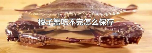 梭子蟹吃不完怎么保存