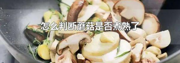 怎么判断蘑菇是否煮熟了