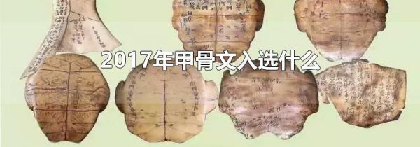 2017年甲骨文入选什么