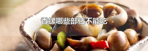 香螺哪些部位不能吃