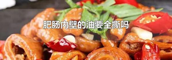 肥肠内壁的油要全撕吗