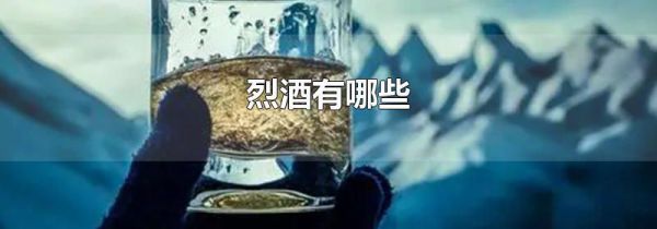 烈酒有哪些