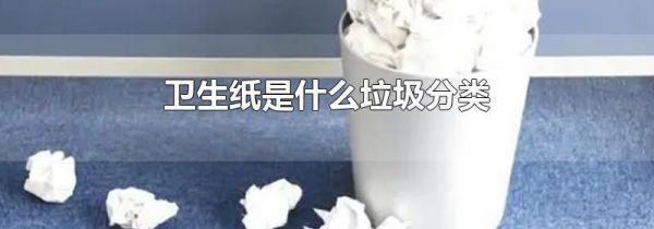 卫生纸是什么垃圾分类