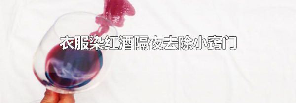 衣服染红酒隔夜去除小窍门