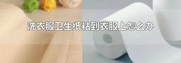 洗衣服卫生纸粘到衣服上怎么办
