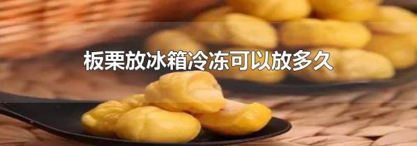 板栗放冰箱冷冻可以放多久