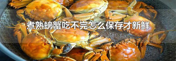 煮熟螃蟹吃不完怎么保存才新鲜