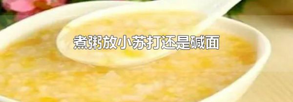 煮粥放小苏打还是碱面