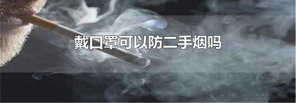 戴口罩可以防二手烟吗