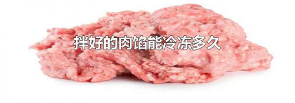 拌好的肉馅能冷冻多久