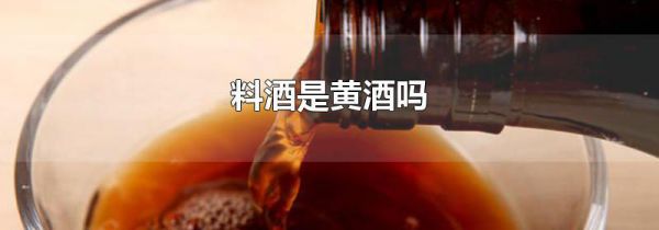 料酒是黄酒吗