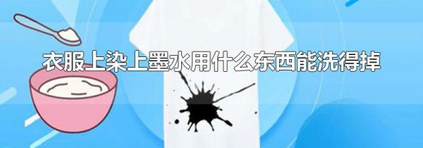 衣服上染上墨水用什么东西能洗得掉