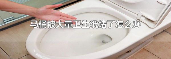 马桶被大量卫生纸堵了怎么办
