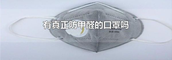 有真正防甲醛的口罩吗