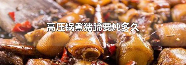 高压锅煮猪蹄要炖多久
