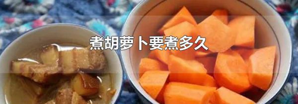 煮胡萝卜要煮多久