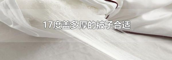 17度盖多厚的被子合适