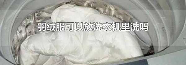 羽绒服可以放洗衣机里洗吗