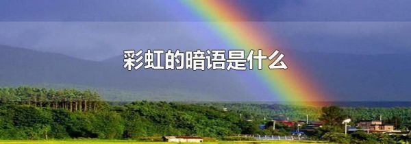 彩虹的暗语是什么