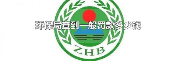 环保局查到一般罚款多少钱