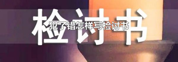 犯了错怎样写检讨书