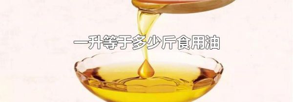 一升等于多少斤食用油