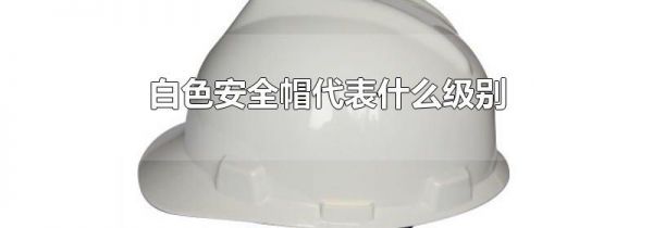 白色安全帽代表什么级别