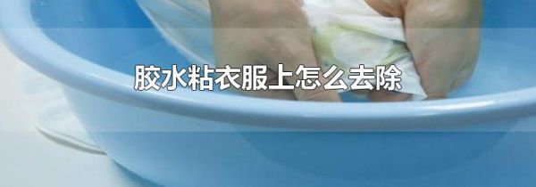 胶水粘衣服上怎么去除