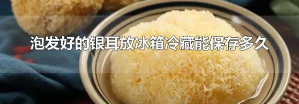 泡发好的银耳放冰箱冷藏能保存多久