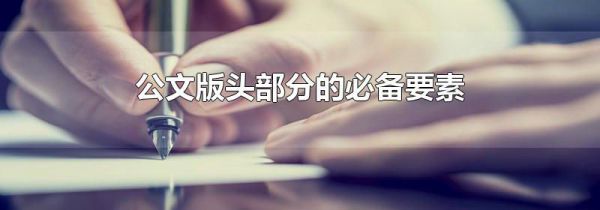 公文版头部分的必备要素