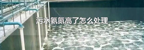 污水氨氮高了怎么处理