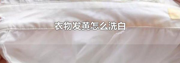 衣物发黄怎么洗白
