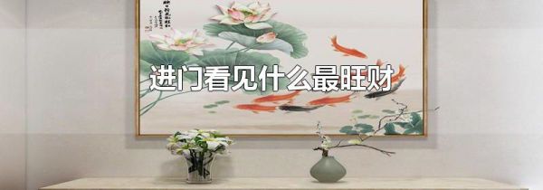 进门看见什么最旺财
