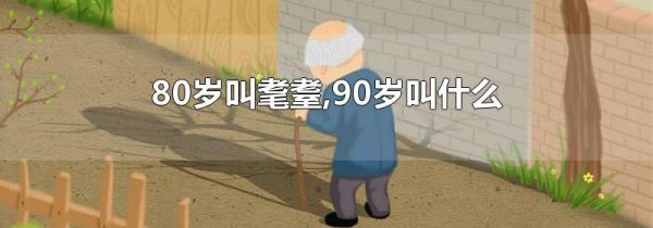 80岁叫耄耋,90岁叫什么