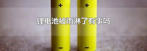 锂电池被雨淋了有事吗