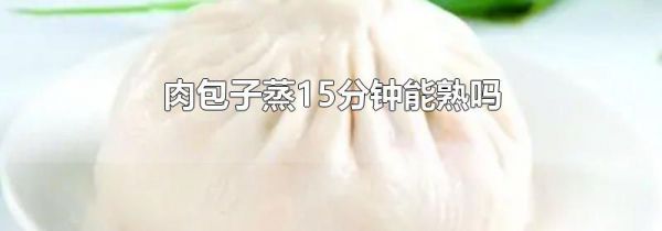 肉包子蒸15分钟能熟吗