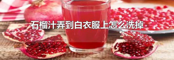 石榴汁弄到白衣服上怎么洗掉