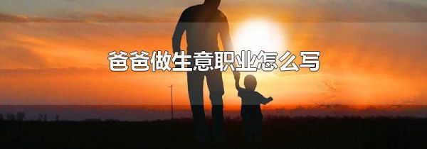 爸爸做生意职业怎么写