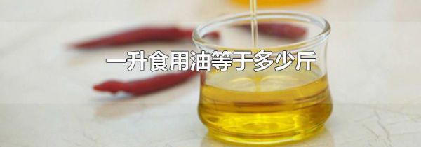 一升食用油等于多少斤