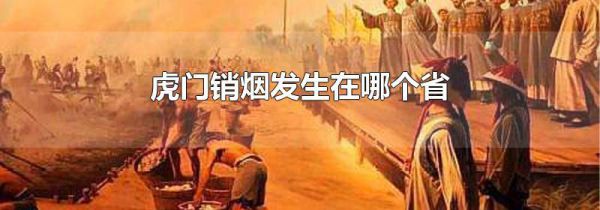 虎门销烟发生在哪个省